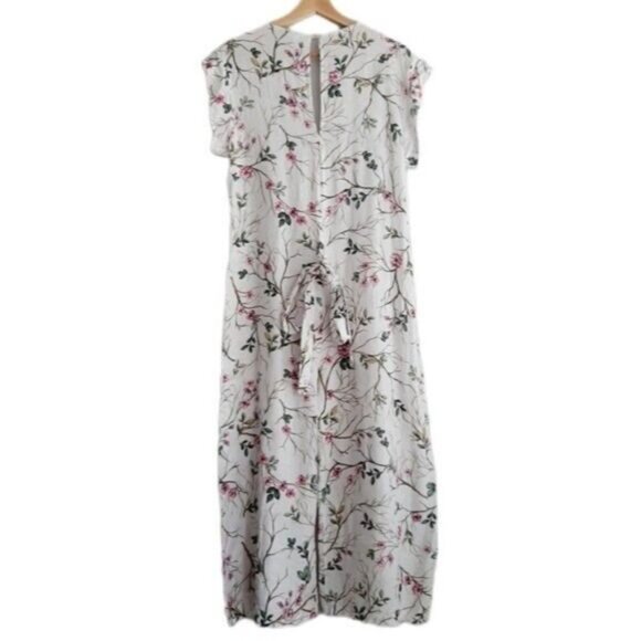 PLAZZA DEL TEMPIO Italy Lightweight Wide Leg Floral Romper Sz M - Picture 4 of 15